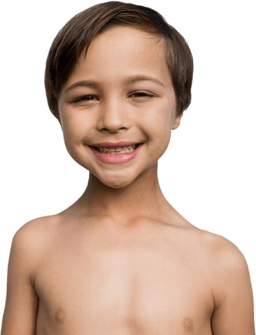 Transparent Background Portrait of Smiling Young Boy