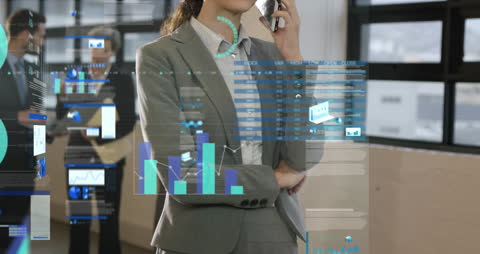 Business Professional Analyzing Interactive Financial Data