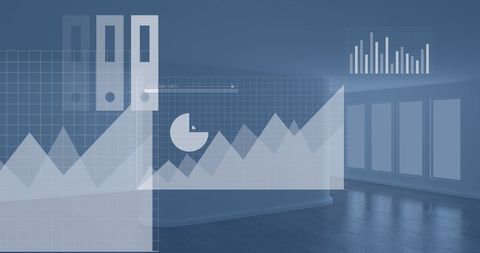 Abstract Business Data Visualization in Modern Office - Download Free Stock Images Pikwizard.com