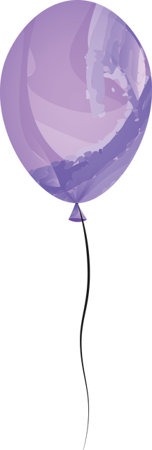 Purple Balloon Illustration on Transparent Background, Vector Graphic - Download Free Stock Videos Pikwizard.com