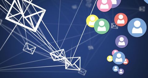 Digital networking and communication concept