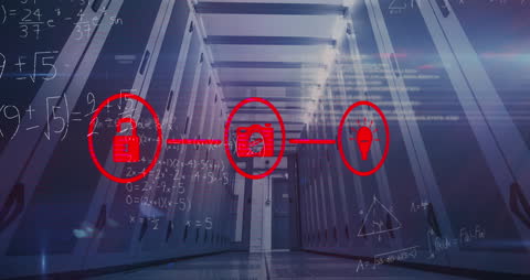 Global Data Security Network in Technology Server Room