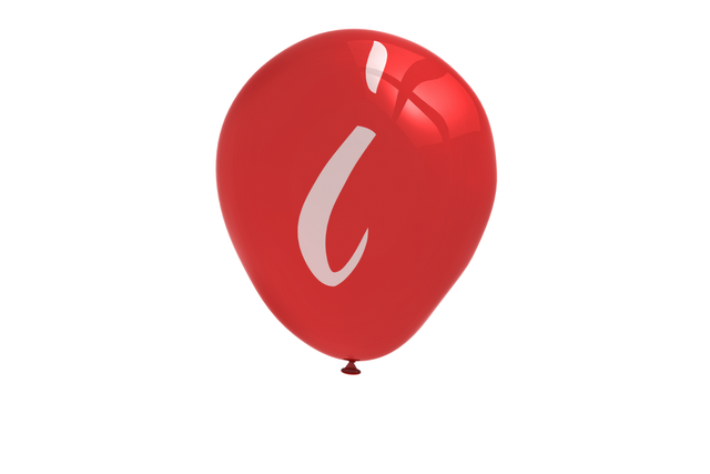 Red Balloon with Letter 'I' on Transparent Background Isolated PNG - Download Free Stock Videos Pikwizard.com