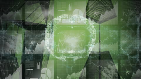 Futuristic Brain Technology Overlay on Business Meeting