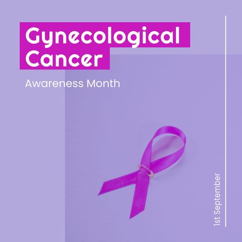 Purple Ribbon Promoting Gynecological Cancer Awareness Month - Download Free Stock Templates Pikwizard.com