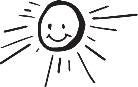 smiling sun outline illustration on transparent background - Download Free Stock Videos Pikwizard.com