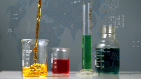 Animated Science Lab with Global Data Interface