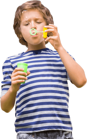 transparent image of boy blowing soap bubbles playfully - Download Free Stock Videos Pikwizard.com
