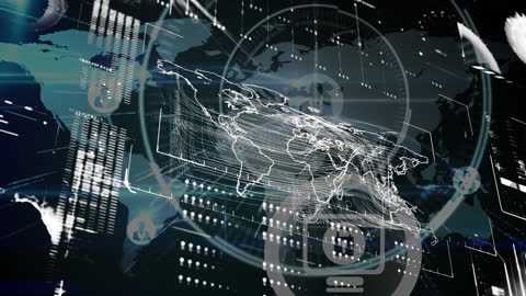 Global Data Processing with World Map Animation