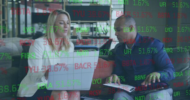 Business Professionals Analyzing Market Data on Laptop - Download Free Stock Images Pikwizard.com