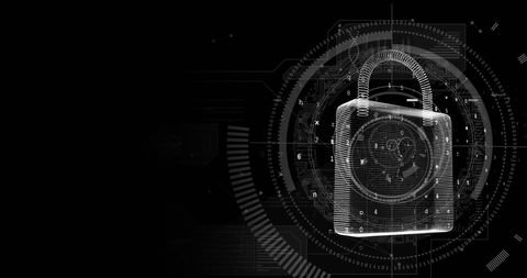 Digital Padlock Representing Cybersecurity with Data Interface - Download Free Stock Images Pikwizard.com