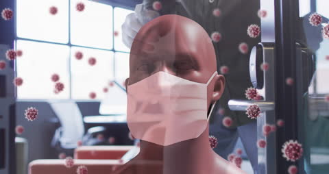 Virtual Globe and Network Connections Animation Screen