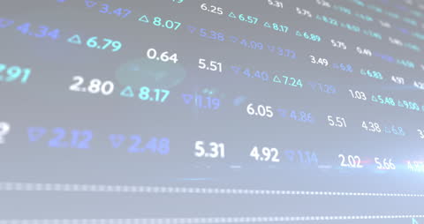 Animated Financial Data and Graph Trends Background