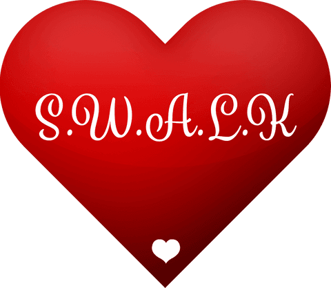 big red heart with swalk letters on transparent background - Download Free Stock Videos Pikwizard.com