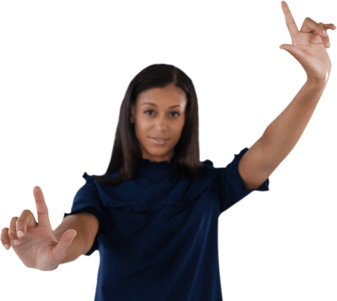 Confident Executive Creating Virtual Transparent Frame Gesture - Download Free Stock Videos Pikwizard.com