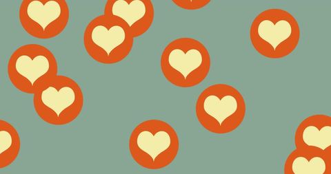Heart Icons on Green Background for Social Media Concept - Download Free Stock Images Pikwizard.com