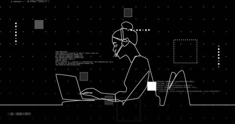 Woman Engaging with Secure Computer Data - Download Free Stock Images Pikwizard.com