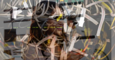 VR Technology in Server Room with Virtual Connections