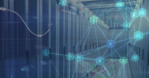 Digital visualization of global data processing over servers