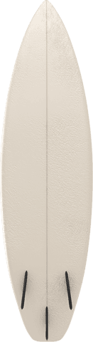 White Surfboard on Transparent Background for Sport and Lifestyle Design