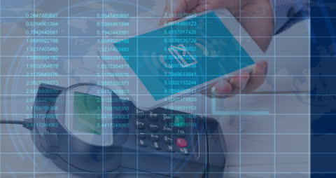 Digital Transactions, Mobile Payments, Data Processing Animation