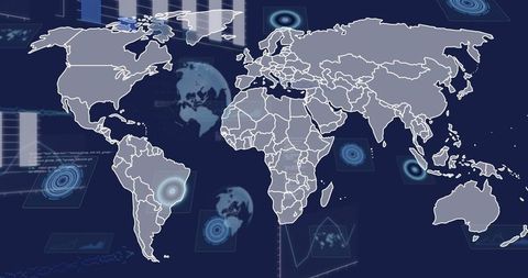 innovative data-driven world map with analytical graphics - Download Free Stock Images Pikwizard.com