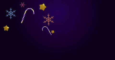 Festive Christmas Decorations on Elegant Black Background