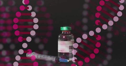 Vaccine and DNA Conceptual Illustration with Data Elements