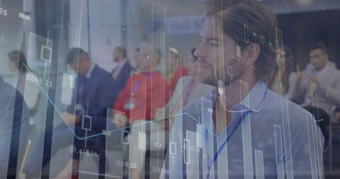 Business Presentation with Financial Data Visualization - Download Free Stock Images Pikwizard.com