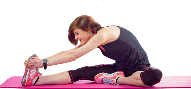 Woman Stretching on Yoga Mat with Transparent Background - Download Free Stock Videos Pikwizard.com