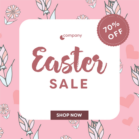 Colorful Promotion Art for Easter Sale Transparent Banner Design