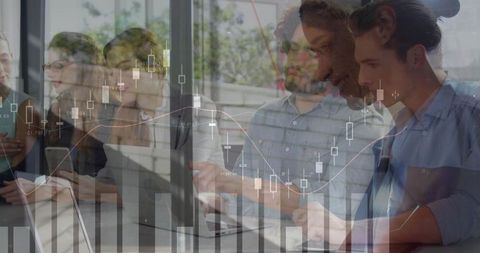 Multicultural Team Analyzing Financial Data for Business Growth