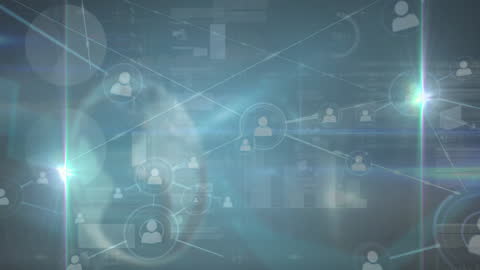 Digital Networking and Data Visualization with People Icons