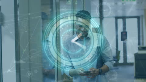 Innovative Technology Concept Merging Digital Communication and Business