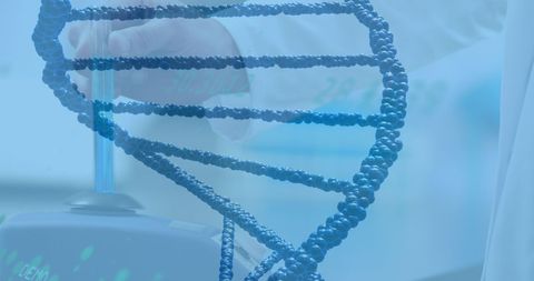 DNA Strand and Scientist in Laboratory Environment - Download Free Stock Images Pikwizard.com