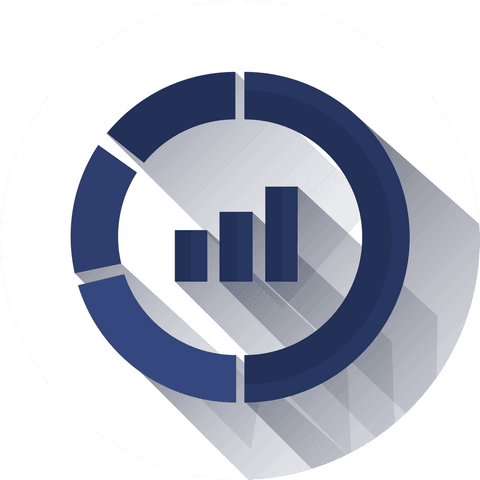 Blue Circular Chart Illustration Business Concept on Transparent Background - Download Free Stock Videos Pikwizard.com