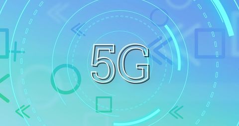 Digital 5G Communications Concept with Futuristic Graphics - Download Free Stock Images Pikwizard.com