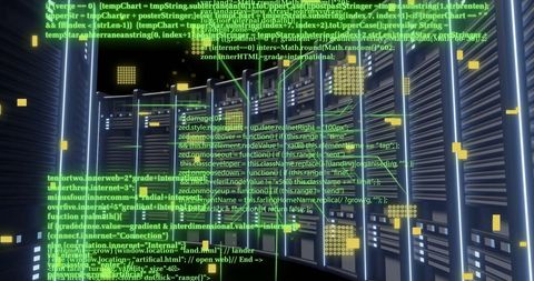 Futuristic Data Flow Over High-tech Server Infrastructure - Download Free Stock Images Pikwizard.com