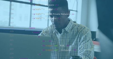 Professional versatile coder in modern workspace