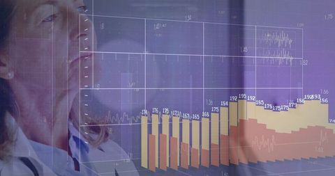 Doctor Analyzing Medical Data with Advanced Technology Interface