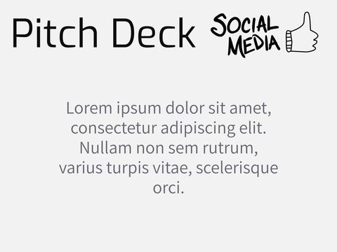 Minimalist Business Pitch Deck with Social Media Theme - Download Free Stock Templates Pikwizard.com