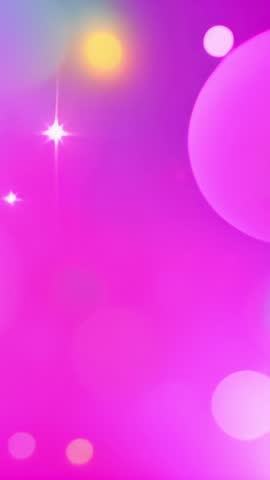 Vertical Video Glowing Starburst Pulsing Orbs Over Pink Purple Bokeh Gradient Loop