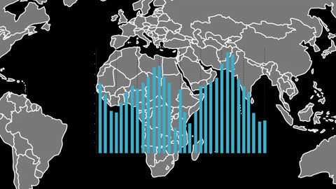 Global Financial Charts Overlaying World Map
