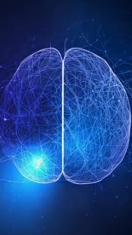 Rotating Wireframe Neural Sphere Pulsing Visualizing Digital Signal Flow Vertical Tech