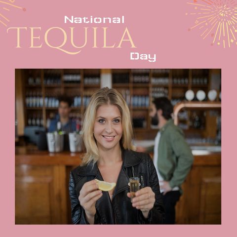 celebrating national tequila day at cozy bar - Download Free Stock Templates Pikwizard.com