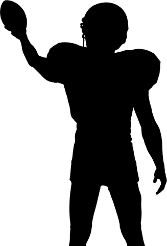 Silhouette of Male American Football Player - Transparent Background - Download Free Stock Videos Pikwizard.com
