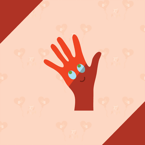 Smiling Red Hand on Transparent Background Vector Illustration - Download Free Stock Videos Pikwizard.com