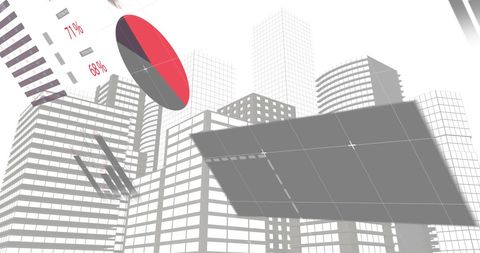 Cityscape with Financial Data Concepts and Digital Interface - Download Free Stock Images Pikwizard.com