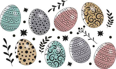 colorful transparent background vector of easter eggs - Download Free Stock Videos Pikwizard.com