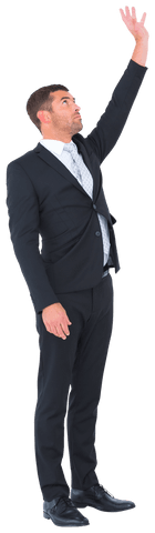 Confident Businessman Reaching Out Transparent Cutout